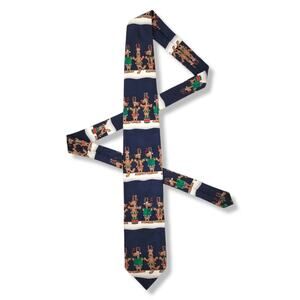 Hallmark Specialties Reindeer Dancing Singing Carols Holiday Silk‎ Tie
